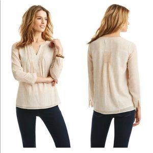 Vineyard vines pin tuck silk top
